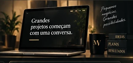 Ambiente premium MVisual Studio com computador e planeamento de projeto